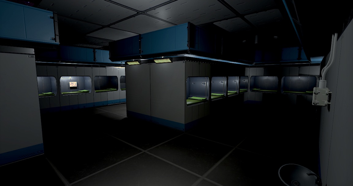 Level design from sleeping quarters in IXS-Odyssey.